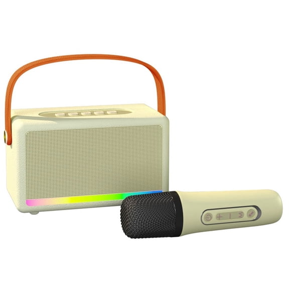 Karaoke Machine for Kids Adults Mini Portable Bluetooth Karaoke Speaker with Wireless Microphone LED Light for Banquet,E