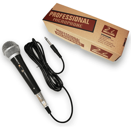 Karaoke Microphone for Pc, (Black), Handheld Wired Microphone, 6.35 mm Jack Plug,in Microphone for Recording,Karaoke Machine, AMP, Speaker,Mic for Singing, Public Speaking and Parties