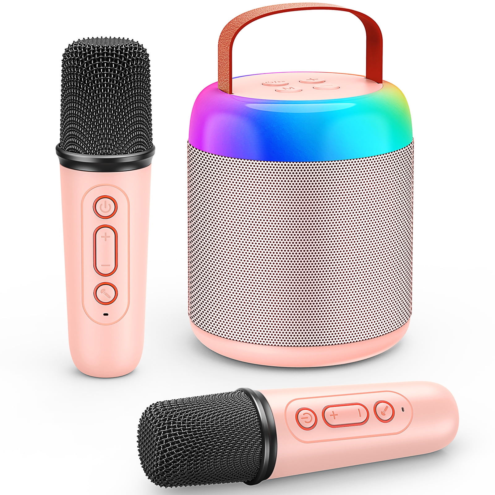 Karaoke Microphone for Kids, Mini Karaoke Machine with 2 Microphones, Portable Bluetooth Speaker Microphones for Adults, Gifts for 3 4 5 6 7 8+ Year Old Girls Boys