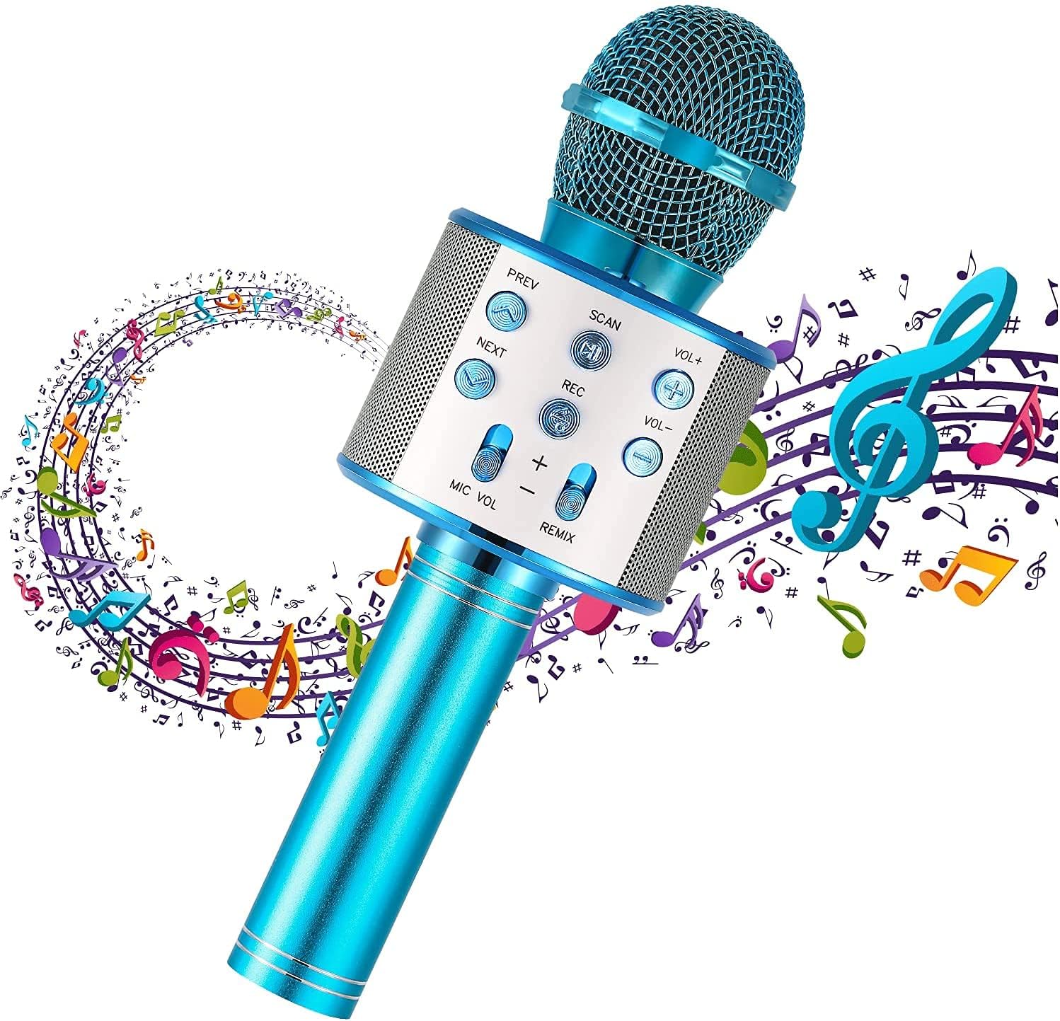 Karaoke Microphone Wireless Bluetooth 5 in 1 Portable Handheld Microphone Speaker Mic Player