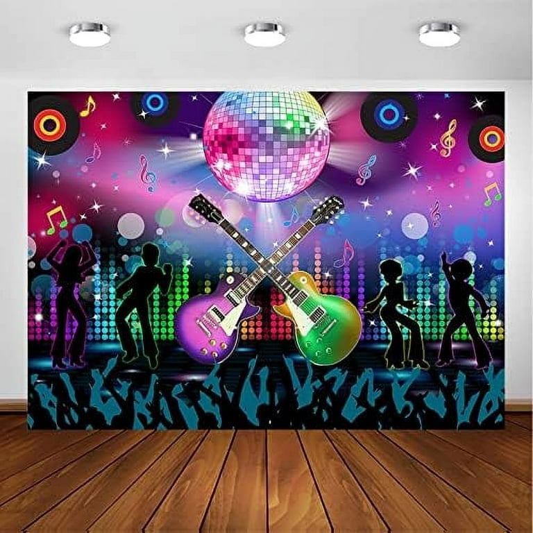 Disco Party Decorations Backdrop Dance Birthday Banner Backdrop