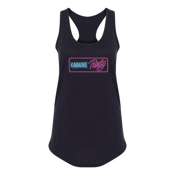 Karaoke Party Neon Design Tank Women -Image by Shutterstock, Female XX-Large