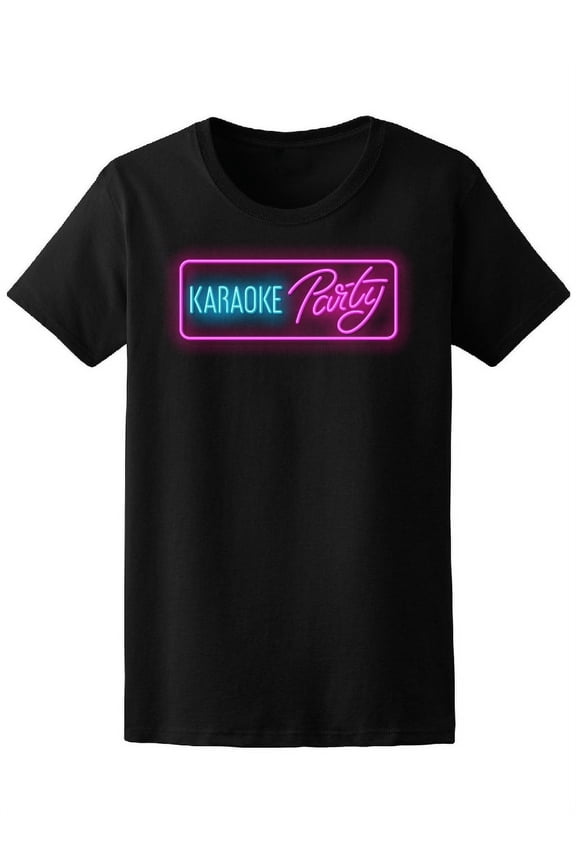 Karaoke Party in Sharp Effect T-Shirt Women -Image by Shutterstock, Female x-Large