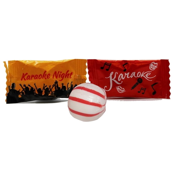 Karaoke Peppermints 100 Count Refreshing Peppermint Candy for Music Lovers - Individually Wrapped Mints for Party Favors, Karaoke Night Snacks & Goodie Bag
