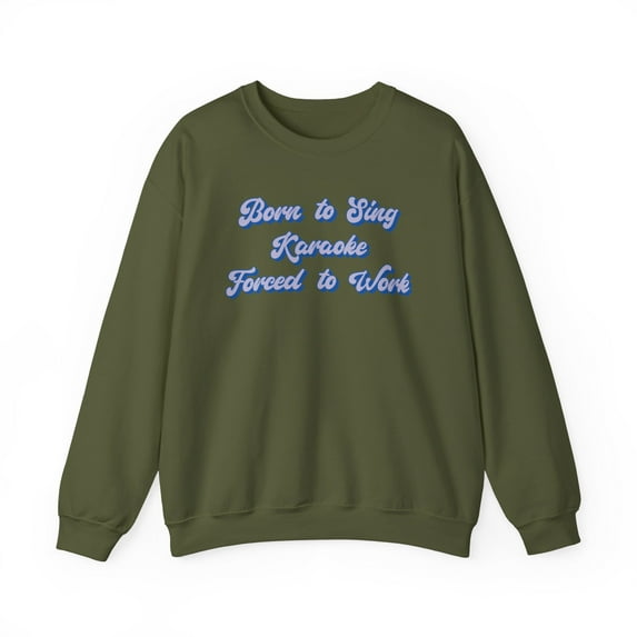 Karaoke Singing Night Life Sweatshirt Gifts Crew Neck Shirt Long Sleeve