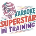 thumbnail image 1 of Karaoke Superstar in Training Music Inspired Wall Art Sticker Fun Designs Celebrate Music Culture Vinyl Stickers For Home House Office Studio Walls Rooms Windows Bedroom Decoration Size (20x18 inch), 1 of 1
