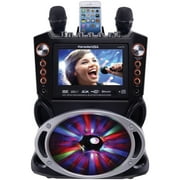 Karaoke USA DVD/CDG/MP3G Karaoke Machine with 7 TFT Color Screen, Record, Bluetooth and LED Sync Lights, GF846