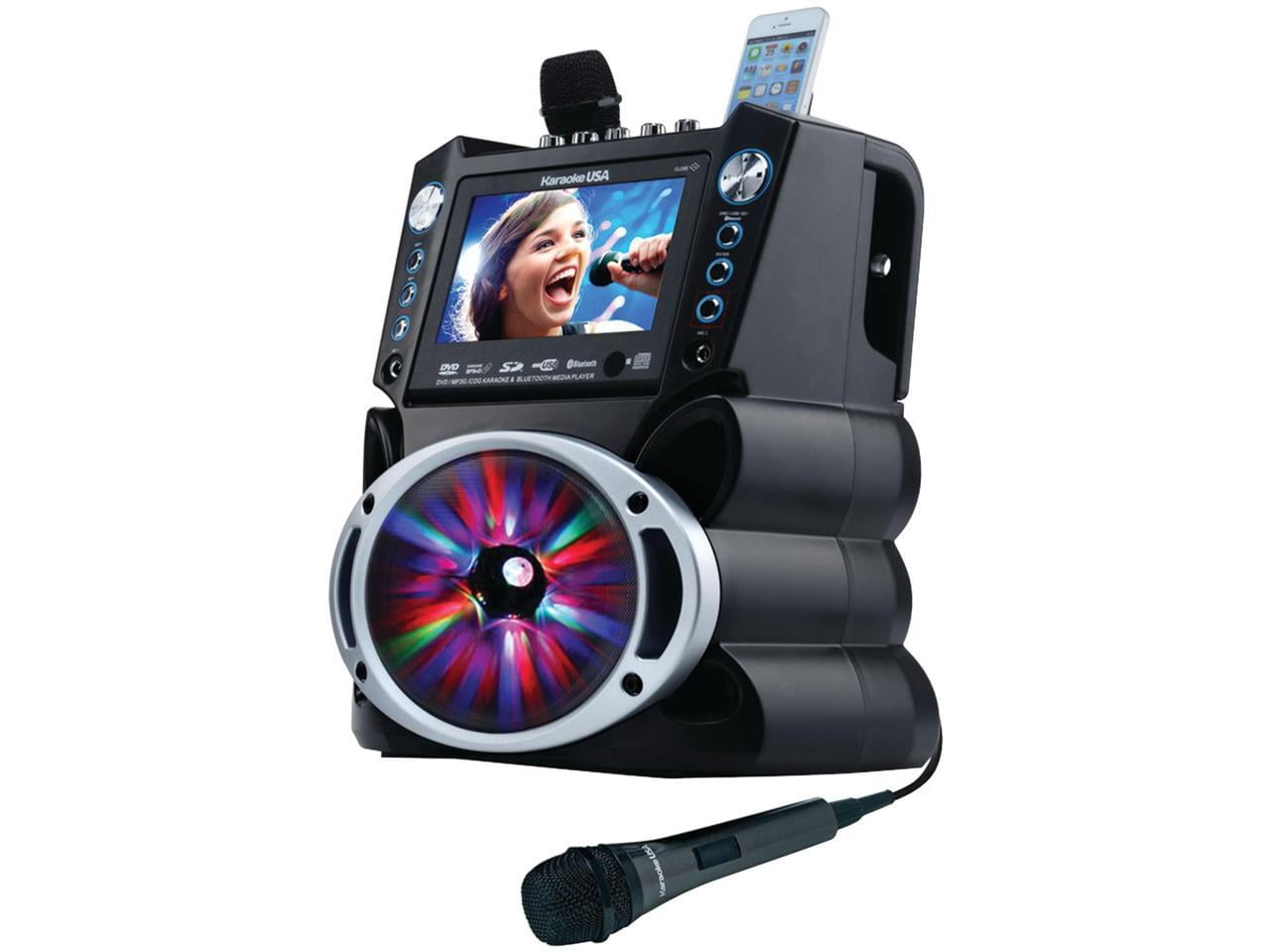 Remote Control Gaming Device Karaoke USA GF842 Complete Bluetooth Karaoke System with LED Sync ...
