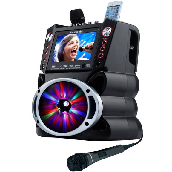 Karaoke USA All-in-One DVD/CDG/MP3G/Bluetooth/Media Player Karaoke System
