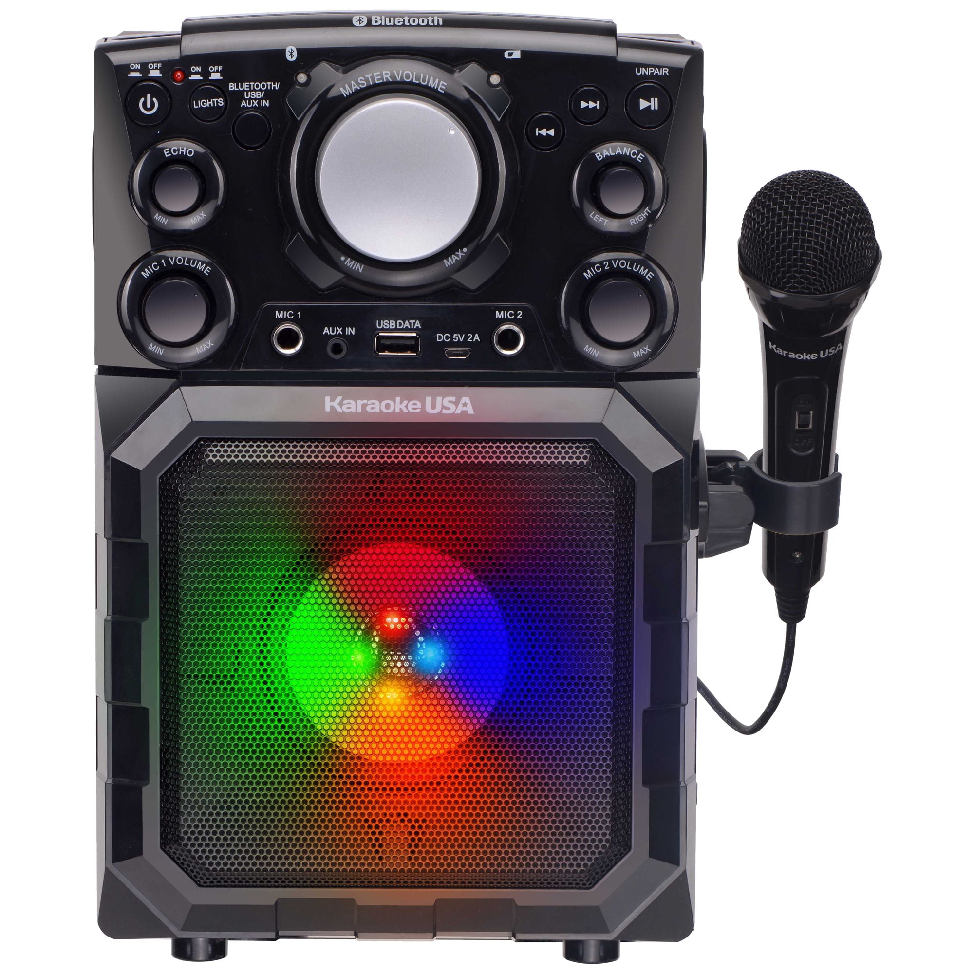Karaoke USA GQ410 Portable MP3 Karaoke Player with Bluetooth and Rechargeable Battery