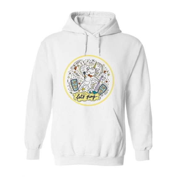 Karaoke Unicorn Hoodie Women -Image by Shutterstock, Female 3X-Large