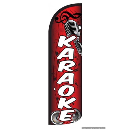 Karaoke Windless flag Without Pole Advertisement /Business Flags | Feather Flag |