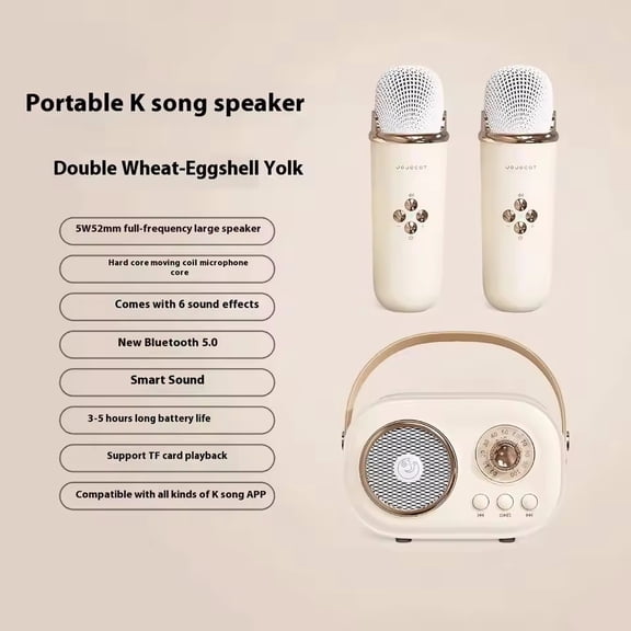 Karaoke Wireless Portable Bluetooth Speaker With Microphone Radio FM Machine Mini Music Sound Box Caixa De Som Small Mp3 Column