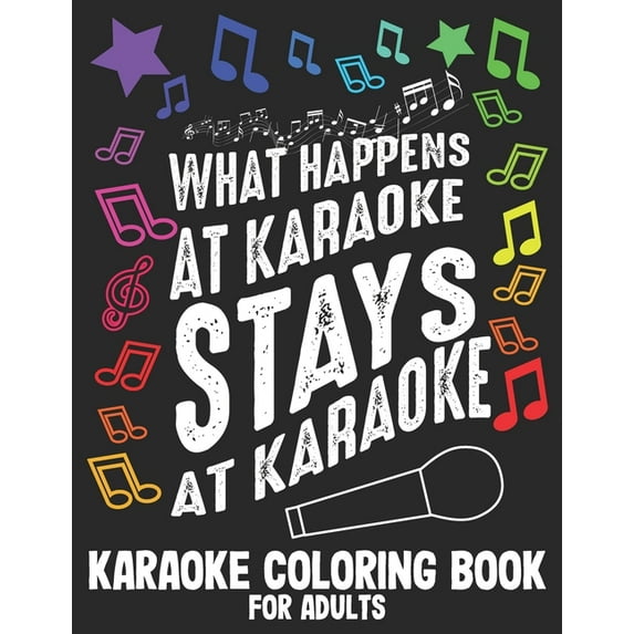 Karaoke for Adults: Funny Karaoke Coloring Book for Adults at Home (Paperback)