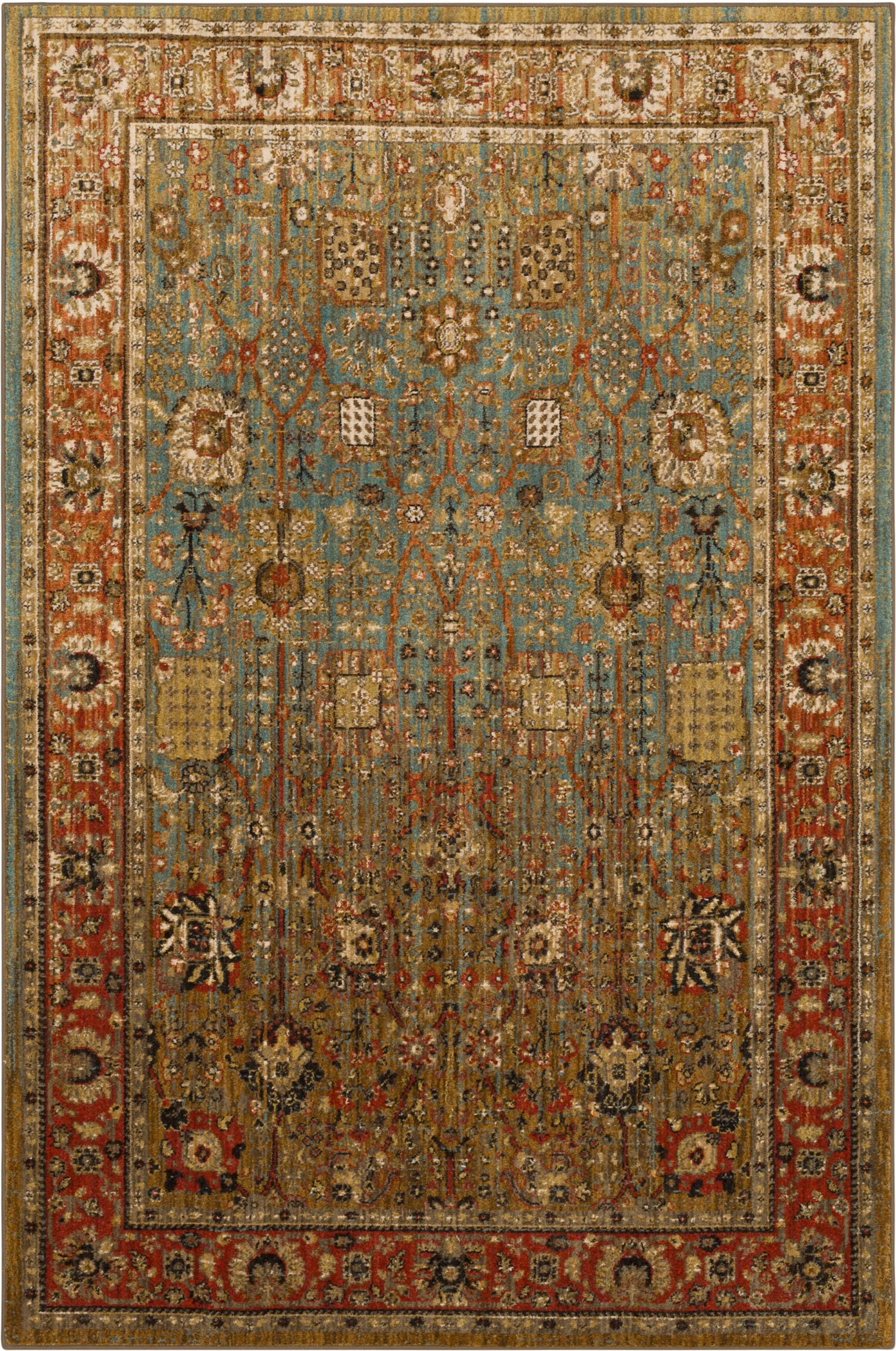 Karastan Rugs Myanmar Aquamarine 12' x 15' Area Rug