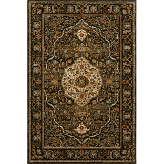 Karastan Rugs Petra Charcoal 3' 5" x 5' 5" Area Rug
