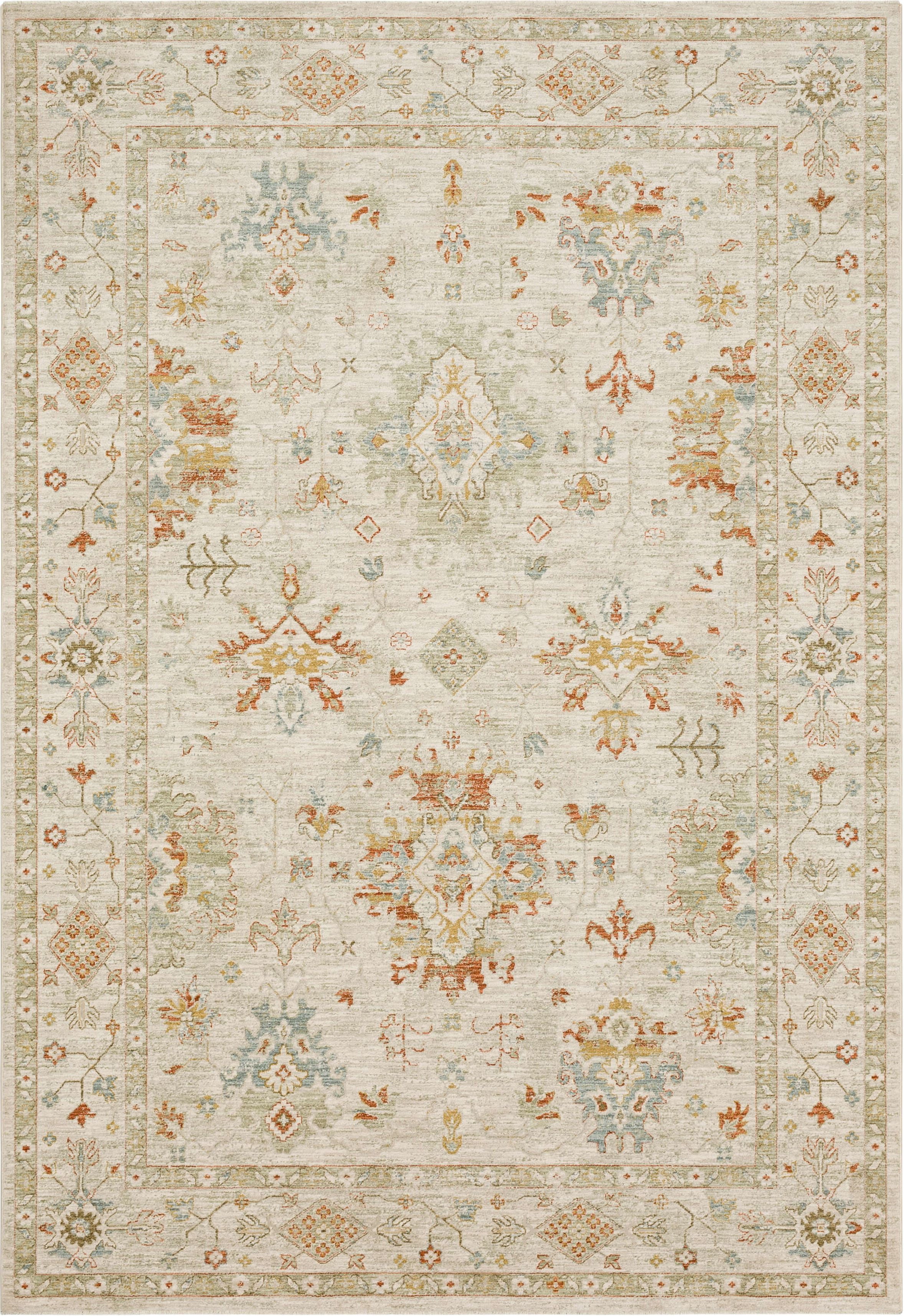 Elysian Blue 9'6"x6'7" Rectangular Synthetic Area Rug