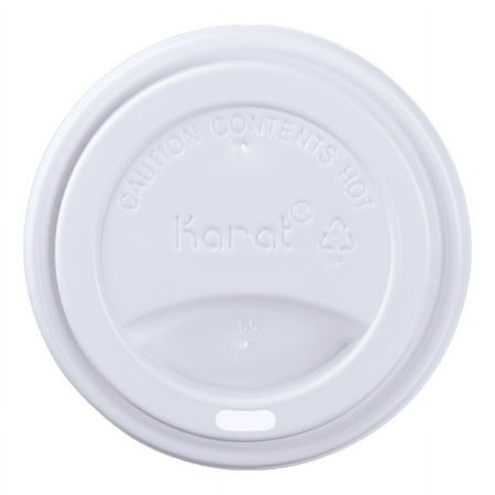 Karat 10-24 oz. Sipper Dome Lid - White (90mm) - 1,000 ct