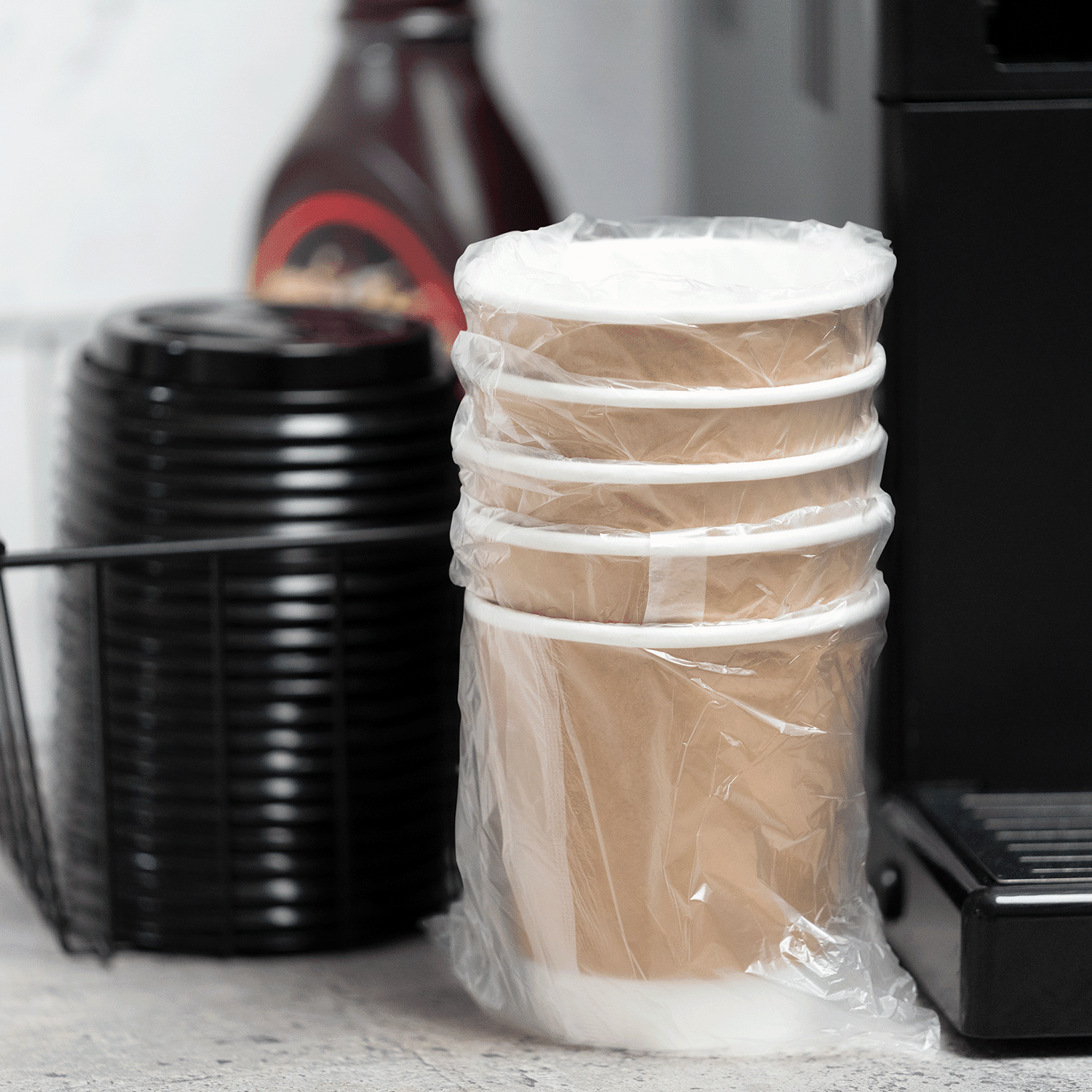 Karat 10oz Wrapped Insulated Paper Hot Cups - Kraft (90mm) - 500 ct ...