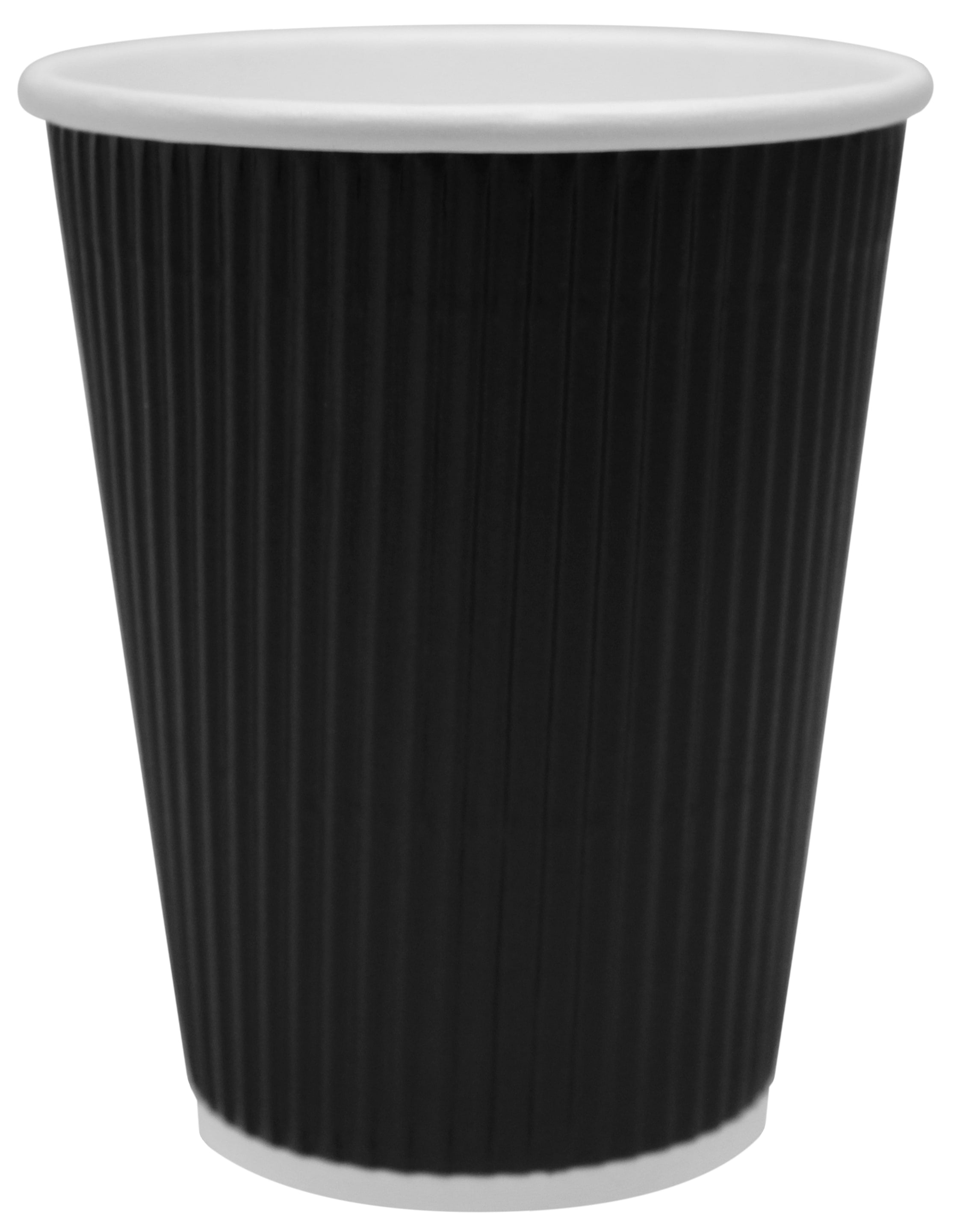 Disposable Coffee Cups - 12oz Paper Hot Cups - White (90mm