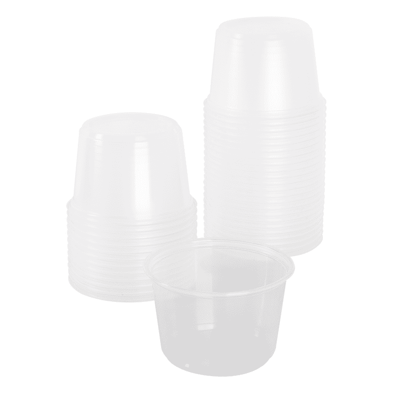 Vegware Round Deli Pots, 16 oz, 4.6 Diameter x 3 inchh, Clear, Plastic, 500/Carton