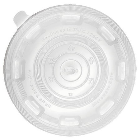 Karat 179mm PP Flat Lid for 22/36/48oz Injection Molding Bowl - 300 pcs