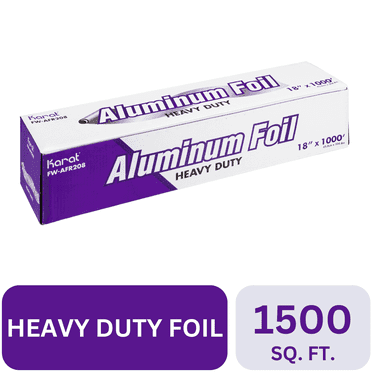 Karat 18” x 1000' Heavy Duty Aluminum Foil Roll | 1000 Feet Long | Industrial Size and Strength