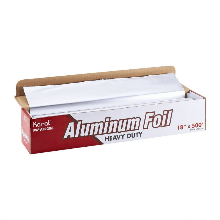 Heavy Duty Aluminum Foil Roll, 12 x 500 ft, Silver