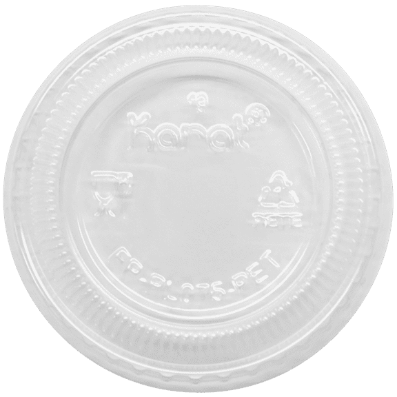 Karat 1oz Tall PET Plastic Portion Cup Lids - 2,500 ct