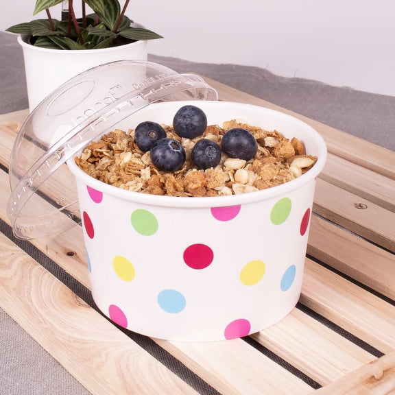 Karat 20oz Food Containers - Dots (127mm) - 600 ct