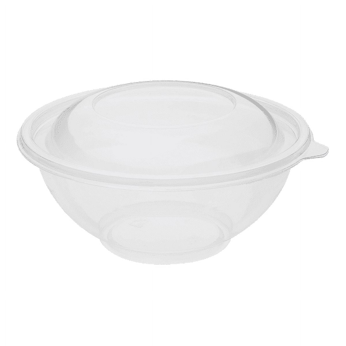Plastic Salad Bowls (50 Count) 32 Oz. Disposable Salad Bowls with Lids -  To-Go Container With Airtight Lids 