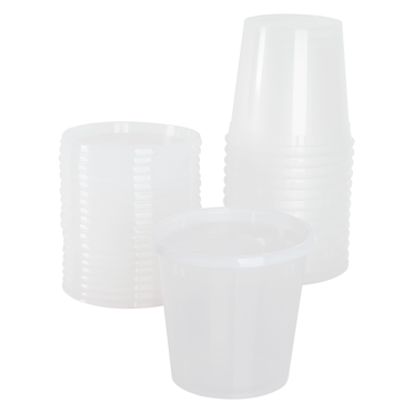 Karat 32oz PP Plastic Deli Containers With Lids – Injection Molded, 240 Sets, 1-Compartment, Disposable