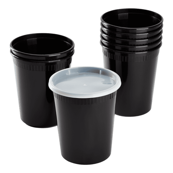 Clear 32 Oz Plastic Deli Containers - 4 9/16Dia x 5 3/4D