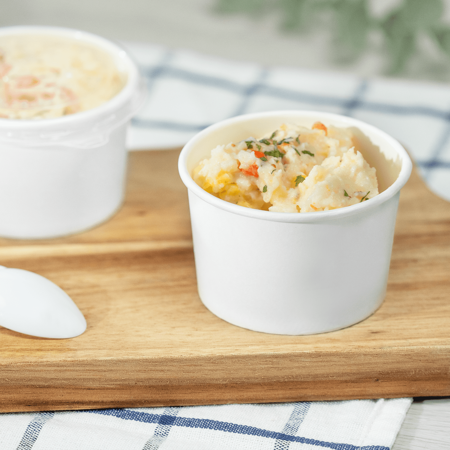 Karat 4oz Paper Hot/Cold White Food Container - 76mm, 1000 Pcs