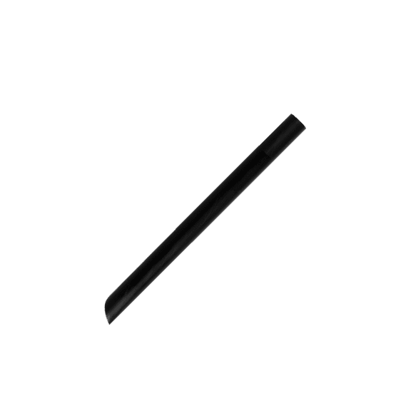 Karat 5.75'' Boba Sample Straws (10mm) Unwrapped - Black - 2,000 ct