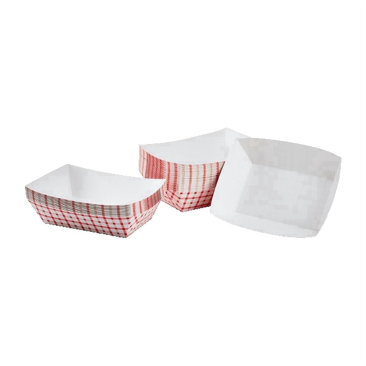 Karat Disposable 5 lb - 500 Pack Paper Food Boat, Red & White