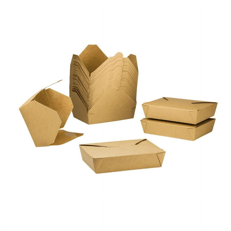 Karat 54 fl oz Fold-To-Go Box #2, Kraft - 200 Pcs