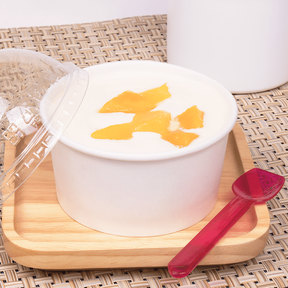 Karat 6oz Paper Hot/Cold White Food Container - 96mm, 1000 Pcs (Yogurt Container) C-KDP6W