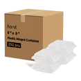 thumbnail image 1 of Karat 8'' x 8'' PP Plastic Hinged Container, 1 compartment - 250 ct, 1 of 10