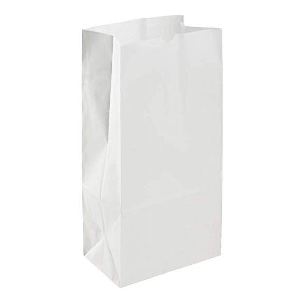 SOLAS White Paper Lunch Bags, Pack of 50 White Paper Bags, Thick White  Kraft Paper Bags, Size 11′ x 6′ x 4′ (28 x 15 x 10cm)