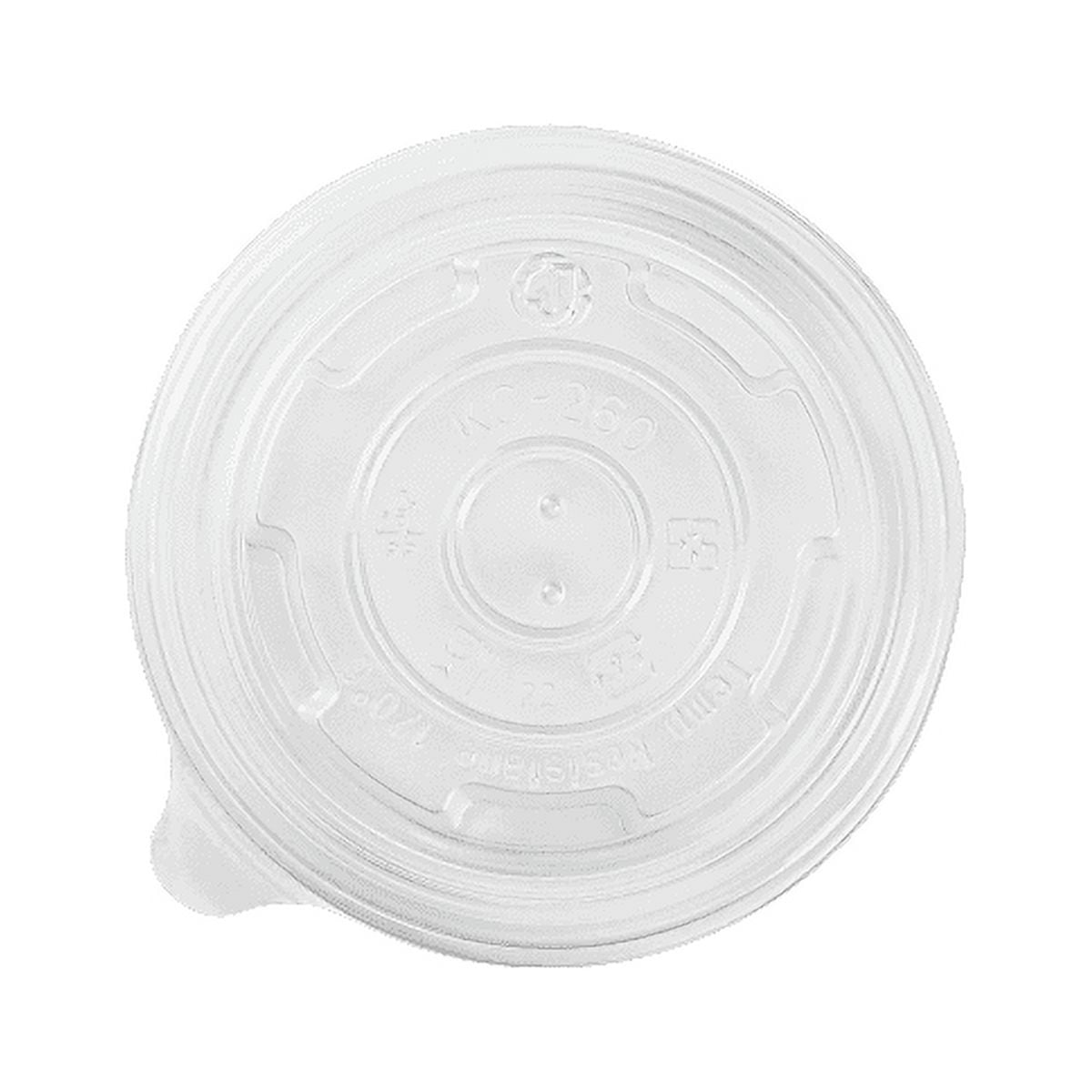 Taipei Clear Plastic Lid - Fits Round Poplar Small and Deep Containers -  100 count box