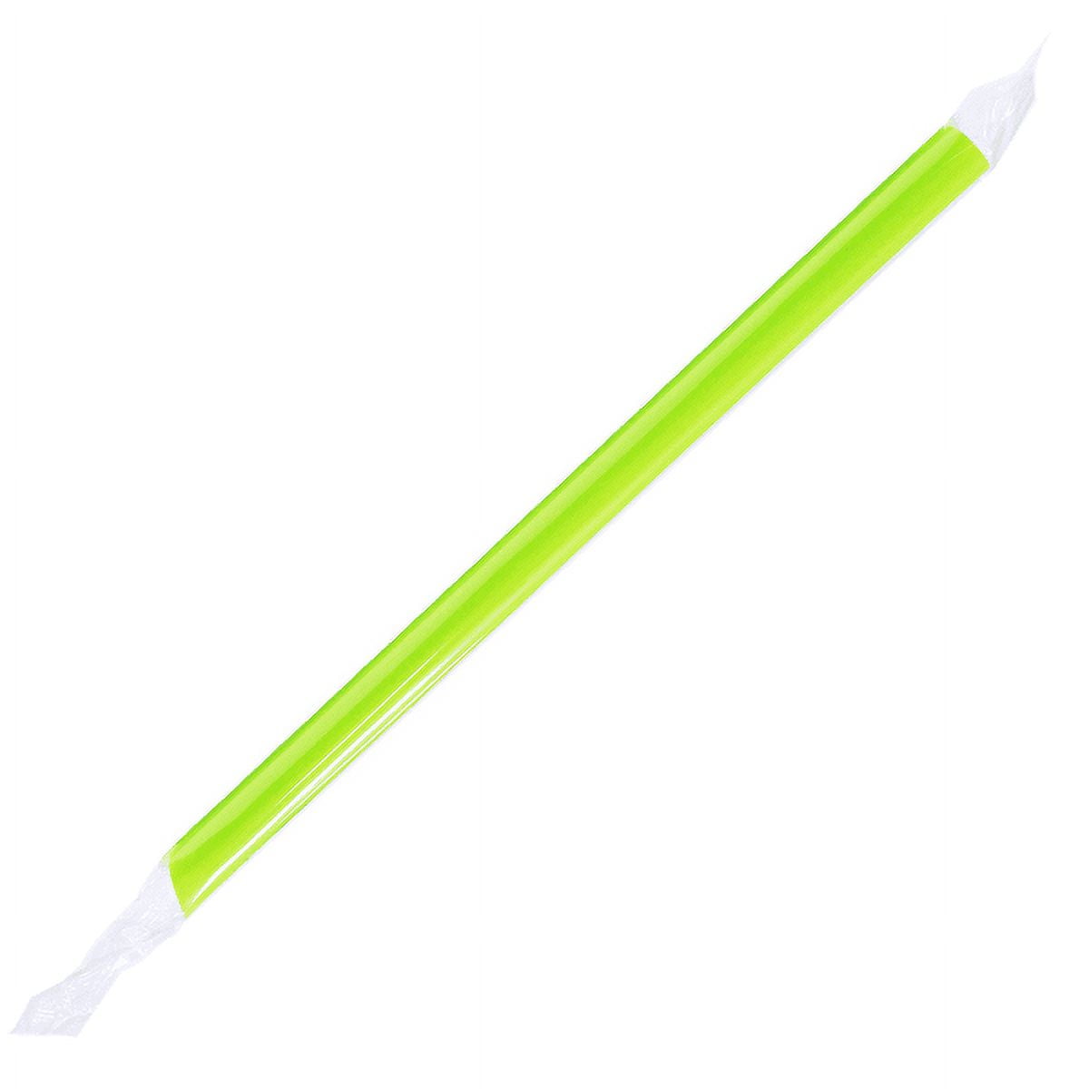 Choice 9 Neon Extra Wide Pointed Wrapped Boba Straw - 1600/Case