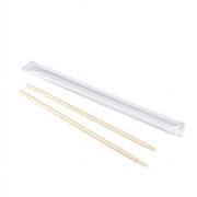 Karat 9" Paper Wrapped Bamboo Chopsticks - White - Pack of 1000 pairs