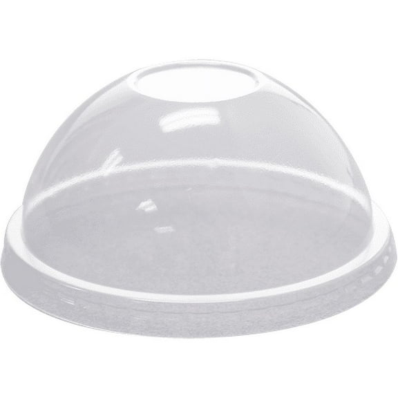 Karat 92mm PET Plastic Dome Lids - No Hole - 1,000 ct