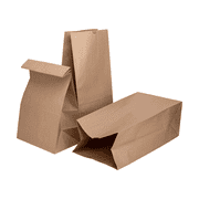Karat Brown Paper Bags [20 lb - 500 ct] - Self-Standing Kraft Paper Lunch Bags, Reusable & Food Grade - Ideal for Small Business, Snacks, Popcorn, Party Favors & More