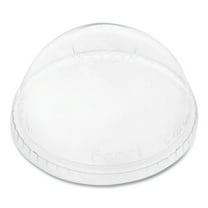 Karat C-KDL626-NH 12 oz. to 24 oz. Cold Cup No Hole Dome PET Plastic Lids - Clear (1000/Carton)