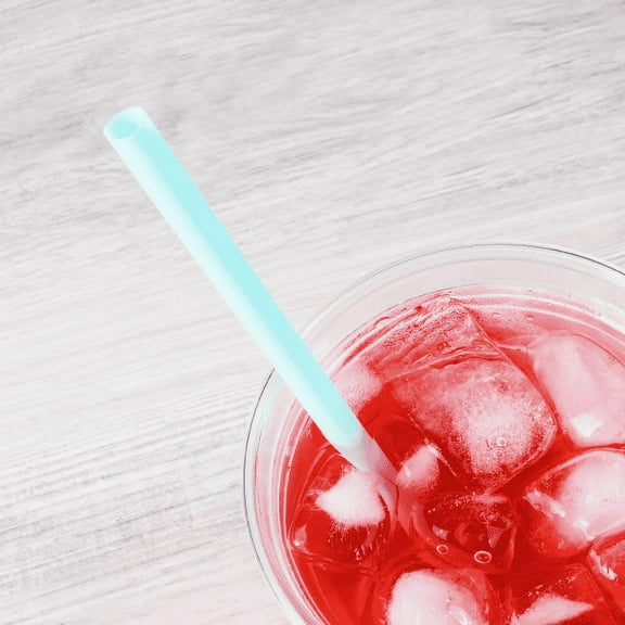 Karat C9075 (Aqua) 9'' Giant Straws (8mm) Paper Wrapped ,Color Aqua 2,500 /box