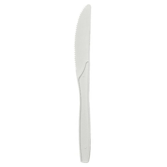 Karat Cafe Polypropylene Plastic Medium Disposable Knives, White, 100 Count