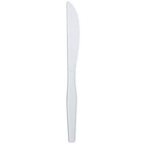 Karat Cafe Polystyrene Plastic Medium Heavy Weight Disposable Knives, White, 1000 Count