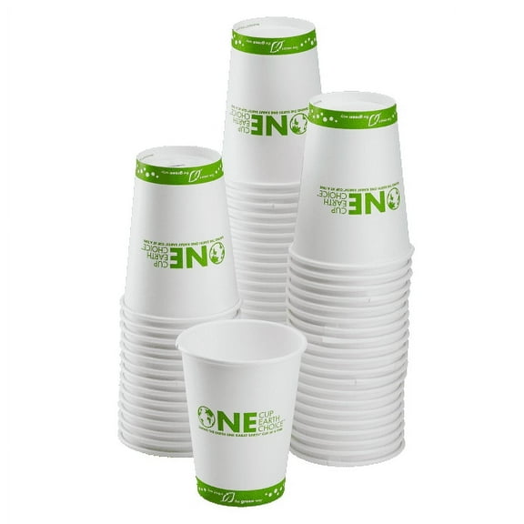 Karat Earth 20oz Eco-Friendly Paper Hot Cups - One Cup, One Earth (90mm) - 600 ct